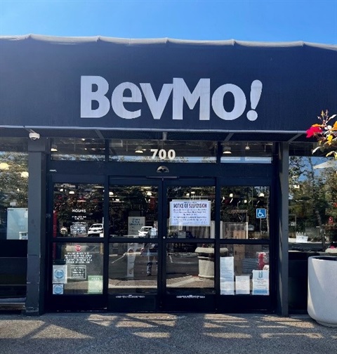 ABC Agents Post Notice of Suspension at BevMo in Menlo Park